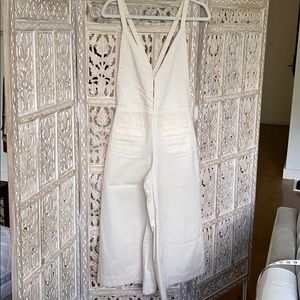 Cream denim overall from Free People